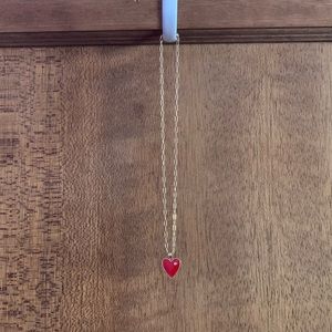 Short Red Heart Necklace